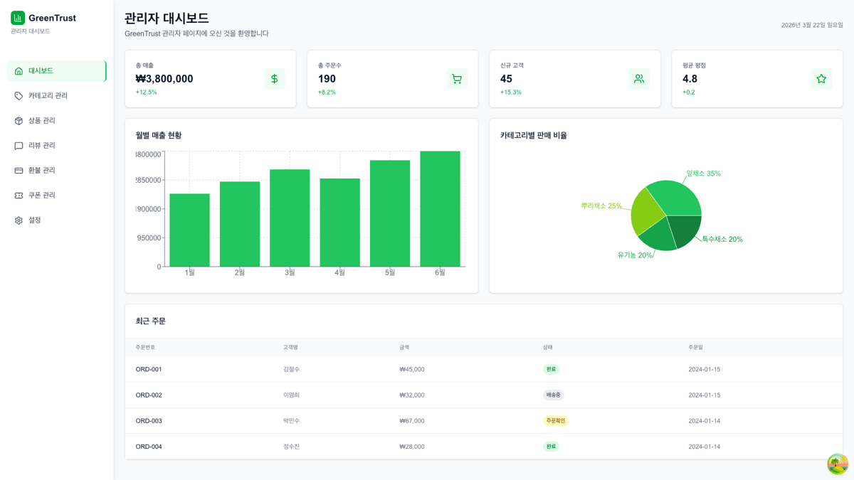 GreenTrust 스마트팜 이커머스 스크린샷 4